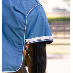 Horseware Rhino Turnout deken 100g Marine / grijs / aqua / grijs Marineblauw