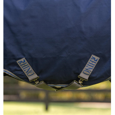 Horseware Rhino Pony Turnout 250g VL deken Zwart / titaniumgrijs / klassiek blauw Horseware Rhino Pony Turnout 250g VL deken Zwart / titaniumgrijs / klassiek blauw