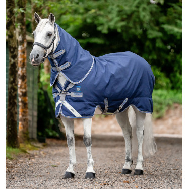 Horseware Rhino Plus Pony Turnout 0g Deken Zwart / titaniumgrijs / klassiek blauw Horseware Rhino Plus Pony Turnout 0g Deken Zwart / titaniumgrijs / klassiek blauw