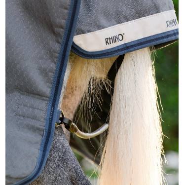 Couverture Horseware Rhino Hexstop Plus Poney Turnout 250g VL 1000D Gris / indigo / marine