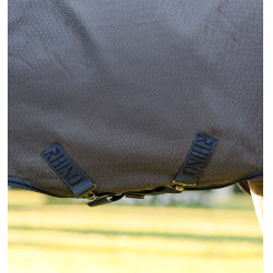 Couverture Horseware Rhino Hexstop Plus Poney Turnout 100g 1000D Gris / indigo / marine