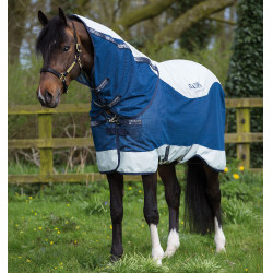 Couverture Horseware Rambo Summer Series V-Front Marine / gris Bleu