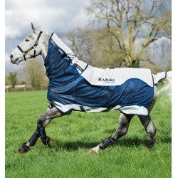 Couverture Horseware Rambo Summer Series V-Front Marine / gris Bleu