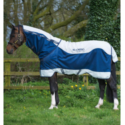 Couverture Horseware Rambo Summer Series V-Front Marine / gris Bleu