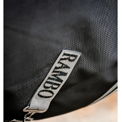 Couverture Horseware Rambo 1680D Turnout Plus 100g Noir / orage / gris argent