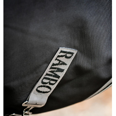 Couverture Horseware Rambo 1680D Turnout Plus 100g Noir / orage / gris argent