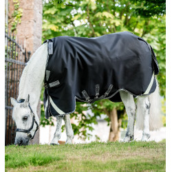 Couverture Horseware Rambo 1680D Turnout 450g VL Noir / orage / gris argent