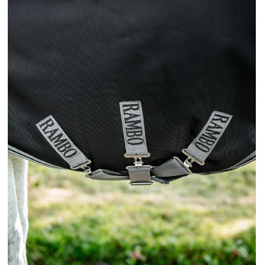 Horseware Rambo 1680D Turnout 0g deken Zwart / storm / zilvergrijs