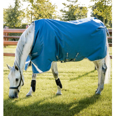 Horseware Ionic Therapy Turnout 100g deken Bleu imperial / argent /Marine Blauw