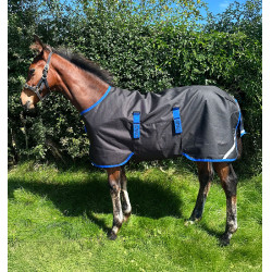 Couverture Horseware Amigo Ripstop 900D Poulain Turnout 200g Noir / bleu classique