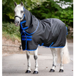 Couverture Horseware Amigo Ripstop 900D Plus Poney Turnout 100g Noir / bleu classique