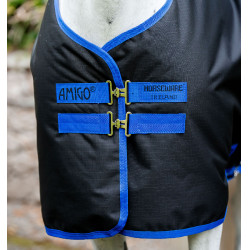 Couverture Horseware Amigo Ripstop 900D Plus Poney Turnout 100g Noir / bleu classique