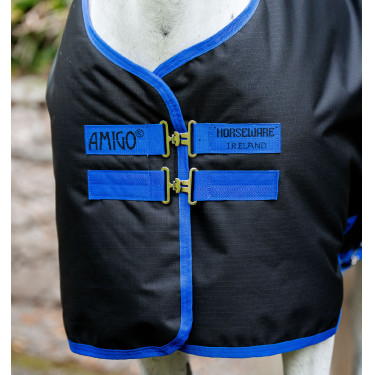 Couverture Horseware Amigo Ripstop 900D Plus Poney Turnout 100g Noir / bleu classique