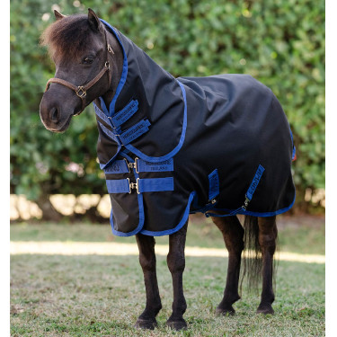 Horseware Amigo Ripstop 900D Plus Petite Turnout 0g deken Zwart / klassiek blauw