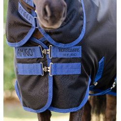 Horseware Amigo Ripstop 900D Plus Petite Turnout 0g deken Zwart / klassiek blauw