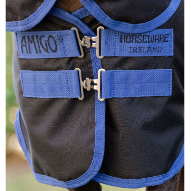 Couverture Horseware Amigo Ripstop 900D Petite Turnout 0g Noir / bleu classique