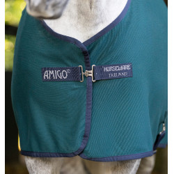 Horseware Amigo Jersey Poney Cooler Deken Groen dynastie / marine / zilver Horseware Amigo Jersey Poney Cooler Deken Groen dynastie / marine / zilver