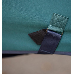Couverture Horseware Amigo Jersey Poney Cooler Vert dynastie / marine / argent