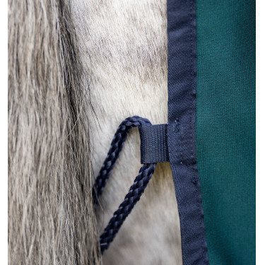 Couverture Horseware Amigo Jersey Poney Cooler Vert dynastie / marine / argent