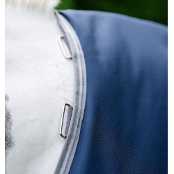 Couverture Horseware Amigo 1200D XL Turnout 150g Marine / gris titane / argent Bleu marine