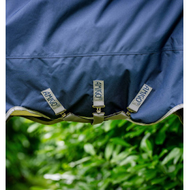 Couverture Horseware Amigo 1200D XL Turnout 150g Marine / gris titane / argent Bleu marine