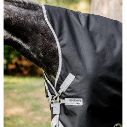 Couverture Horseware Amigo 1200D Wug Turnout 150g Noir / gris titane / argent