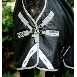 Couverture Horseware Amigo 1200D Wug Turnout 150g Noir / gris titane / argent