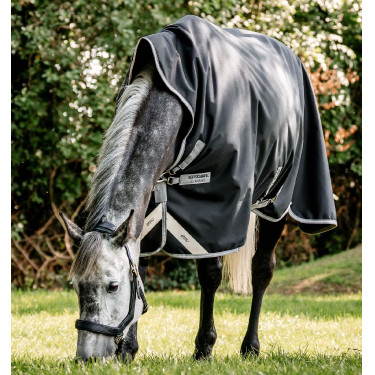 Couverture Horseware Amigo 1200D Wug Turnout 150g Noir / gris titane / argent