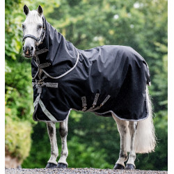 Couverture Horseware Amigo 1200D Turnout Plus 50g Noir / gris titane / argent Couverture Horseware Amigo 1200D Turnout Plus 50g Noir / gris titane / argent