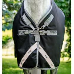 Couverture Horseware Amigo 1200D Turnout Plus 50g Noir / gris titane / argent Couverture Horseware Amigo 1200D Turnout Plus 50g Noir / gris titane / argent