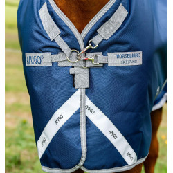 Couverture Horseware Amigo 1200D Turnout Plus 50g Marine / gris titane / argent Bleu marine