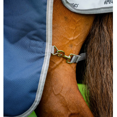 Horseware Amigo 1200D Turnout Plus 50g deken Marine / titaangrijs / zilver Marineblauw