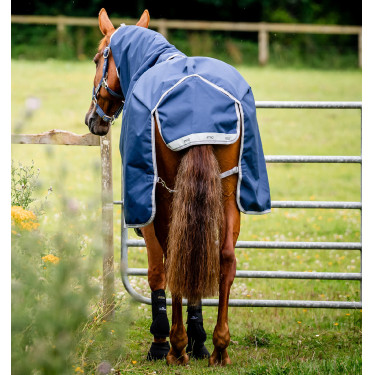 Horseware Amigo 1200D Turnout Plus 50g deken Marine / titaangrijs / zilver Marineblauw
