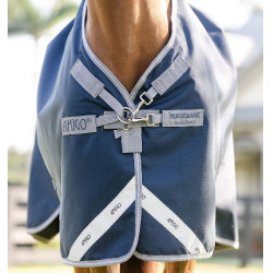 Couverture Horseware Amigo 1200D Turnout 250g Marine / gris titane / argent Bleu marine
