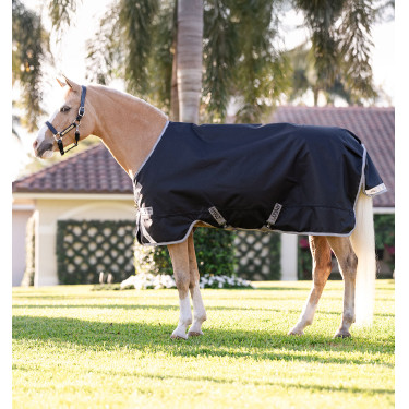 Couverture Horseware Amigo 1200D Poney Turnout 50g Noir / gris titane / argent Couverture Horseware Amigo 1200D Poney Turnout 50g Noir / gris titane / argent