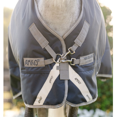 Horseware Amigo 1200D Pony Turnoutdeken 250g Marine / titaangrijs / zilver Marineblauw