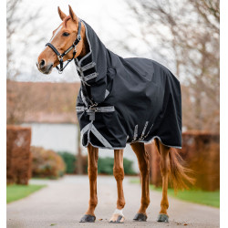 Couverture Horseware Amigo 1200D Integrated Turnout 0g Noir / gris titane / argent Couverture Horseware Amigo 1200D Integrated Turnout 0g Noir / gris titane / argent