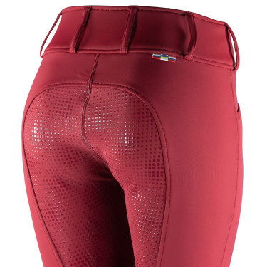 Thermobroek Grand Prix Horze met silicone zitvlak dames Diep rood