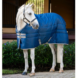 Couverture d'écurie Horseware Amigo Ripstop Insulator Poney 100g Marine / gris titanium Bleu marine