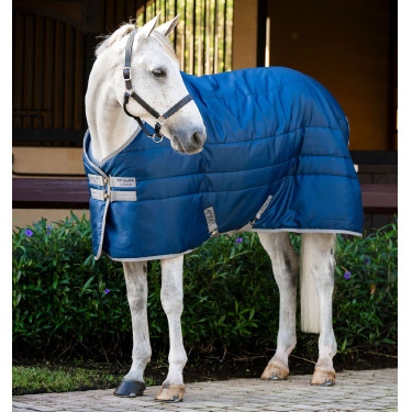 Couverture d'écurie Horseware Amigo Ripstop Insulator Poney 100g Marine / gris titanium Bleu marine