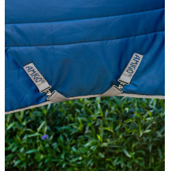 Couverture d'écurie Horseware Amigo Ripstop Insulator Poney 100g Marine / gris titanium Bleu marine