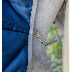 Couverture d'écurie Horseware Amigo Ripstop Insulator Poney 100g Marine / gris titanium Bleu marine