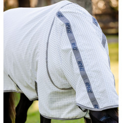 Couverture anti-mouches Horseware Amigo Summer Plus Carreaux marine / gris titanium / argent Motifs
