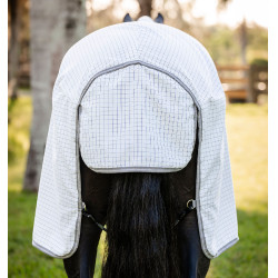 Couverture anti-mouches Horseware Amigo Summer Plus Carreaux marine / gris titanium / argent Motifs