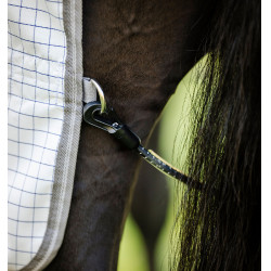 Couverture anti-mouches Horseware Amigo Summer Plus Carreaux marine / gris titanium / argent Motifs