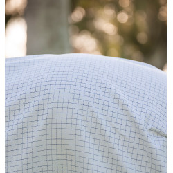 Couverture anti-mouches Horseware Amigo Summer Plus Carreaux marine / gris titanium / argent Motifs
