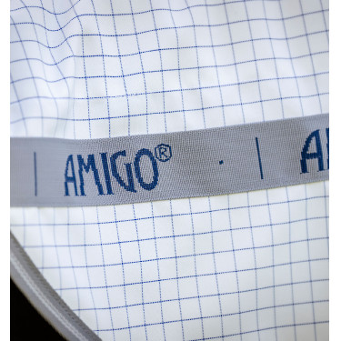 Couverture anti-mouches Horseware Amigo Summer Plus Carreaux marine / gris titanium / argent Motifs