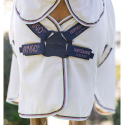Couverture anti-dermite Horseware Amigo Ripstop Pony Argent / citron /Marine / rose / bleu