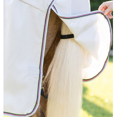 Couverture anti-dermite Horseware Amigo Ripstop Pony Argent / citron /Marine / rose / bleu