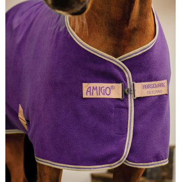 Couverture Horseware Amigo Fleece Cooler Winterberry / taupe Violet